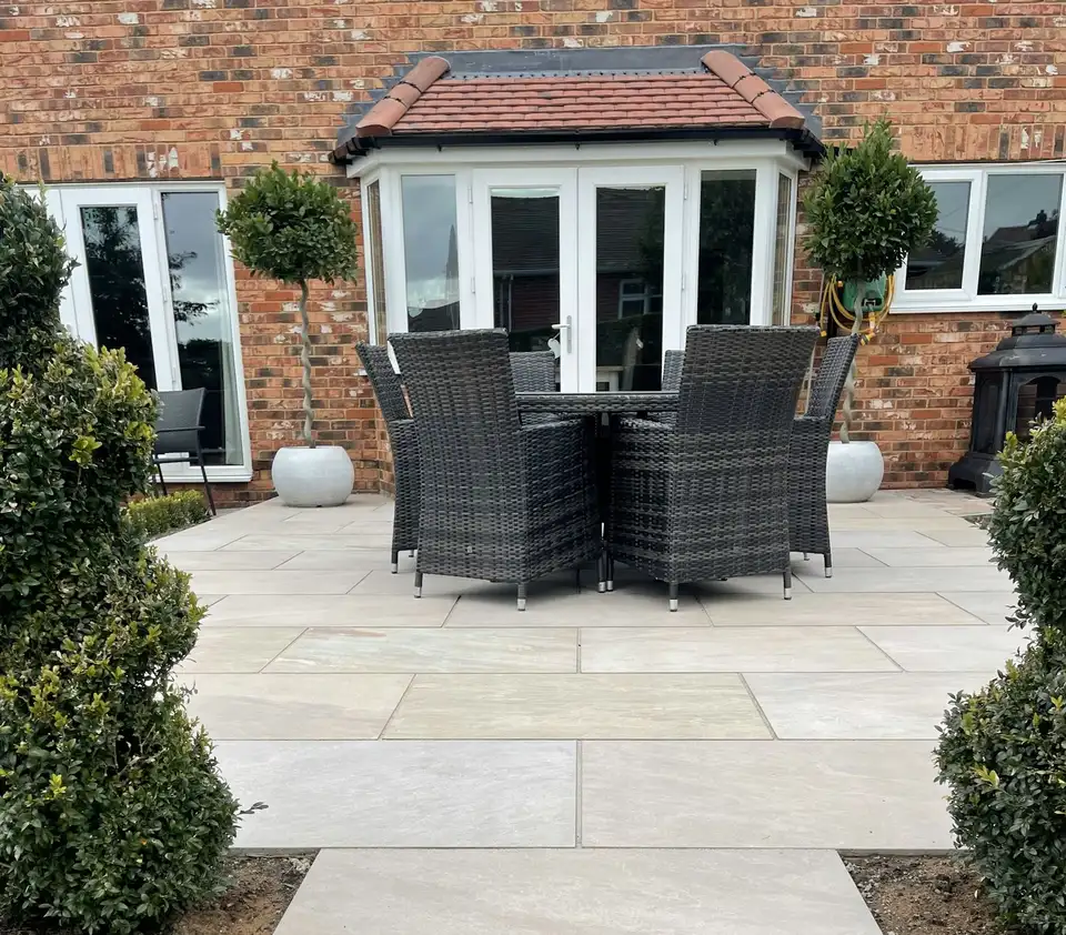 Patio and paving project in an Essex garden